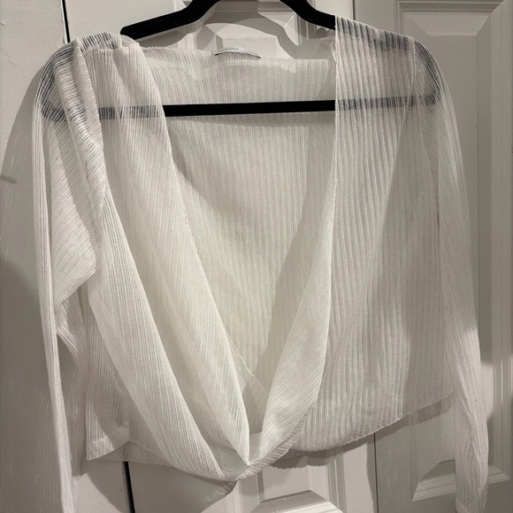 Zara Tops - Zara White Sheer Blouse